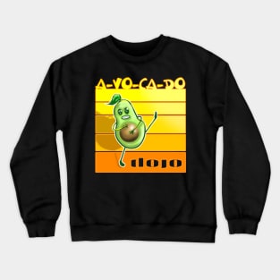 Avocado Dojo Karate Kung Fu Martial Arts Cartoon Crewneck Sweatshirt